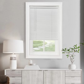 Achim Home Furnishings 33 W x 72 H Pearl White Cordless Light Filtering Mini Blinds Child Safe