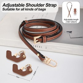 Bag Straps for Longchamp Mini Bag Strap Handbags Adjustable Leather Straps for Bags Women Adult Shoulder Strap Handbag Bag Strap Crossbody Gold Leather Replacement Leather Bag Tote Handbag Straps -GW