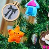 Jetec 20 Pieces 1 Inch Mini Embroidery Hoops Christmas Wooden
