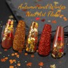 Autumn Nail Flake & Powder Set, 6Boxes Fall Themed Sequin