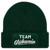 MoonWorks® Men's Beanie with Patch Knitted Hat with Saying Team