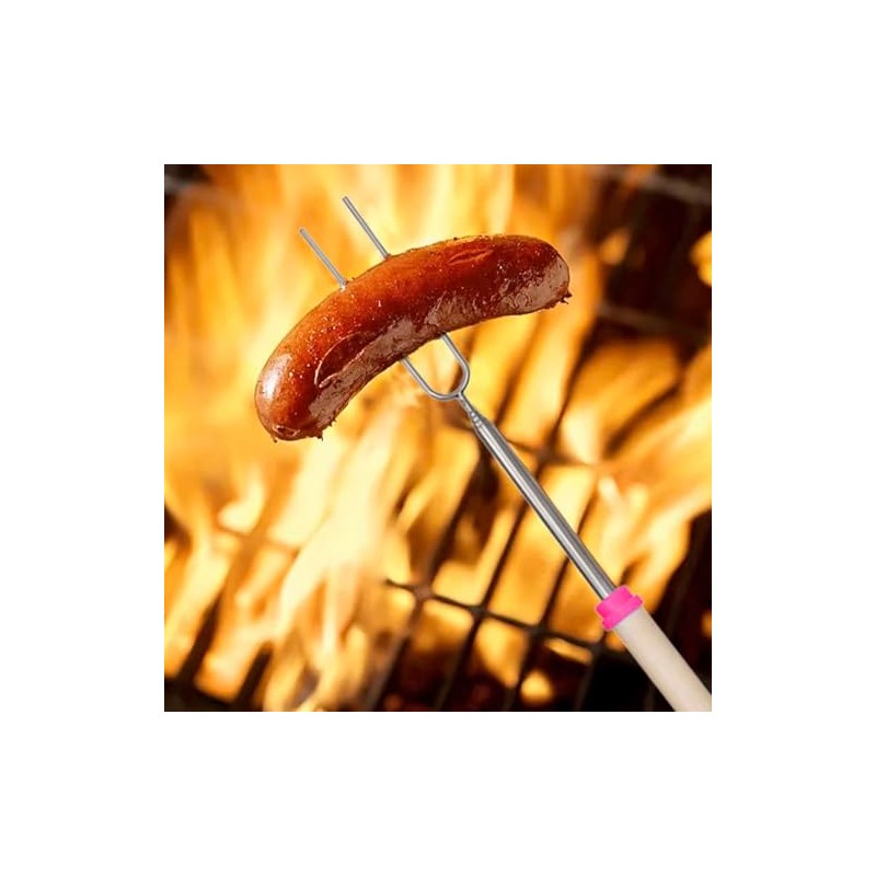 Audiofan BBQ Sliding Fork, Telescopic, Total Length Approx. 12.6 -