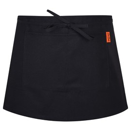 iKAN Waist Apron With Pockets Half Apron for Bar Short Apron Chefs Waiter Waitress Apron for Men Women Home Kitchen Restaurant Work Apron with pocket Kitchen Apron with 2 Pockets