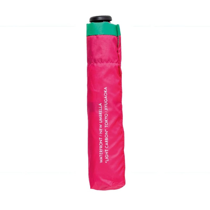 Waterfront BCSFA-3F53-UH-PG Folding Umbrella, Parasol, Rain Umbrella, Light Carbon Pink/Green,