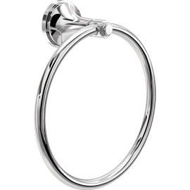 Franklin Brass Woodruff (1-Pack) Hand Towel Holder Polished Chrome Towel Racks for Bathroom Wall Round Towel Ring Holder for Bath Towel Hanger for Kitchen, Bathroom Accessories WDRF46-PC