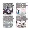 4pcs/pack Baby Cloth Diapers Washable Reusable Pocket Cloth Diaper Quick