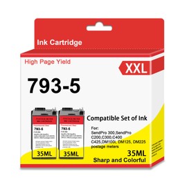 T2TONER 793-5 / SL-798-0 Ultra XXL Red Ink Cartridges Compatible with Pitney Bowes SendPro C, SendPro+ DM100, DM100i, DM125i, DM150i, DM175i, DM200L, DM225 & P700 Postage Meter,35ml-2Pack