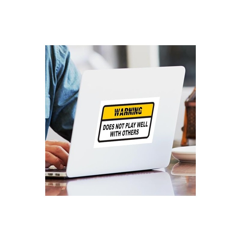 CafePress Does Not Play Well with Others Sticker (Rectangula Rectangle