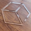Hexagon 3 Pocket Valet Tray Router Templates, Clear Acrylic Template,