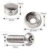 AX2V License Plate Bolt Anti-theft Screws Rust Proof License Plate