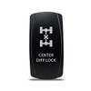 CH4x4 Rocker Switch Center Diff Lock Symbol - White LED
