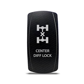 CH4x4 Rocker Switch Center Diff Lock Symbol - White LED