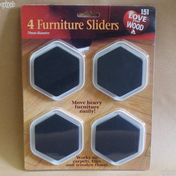 Love your Wood 4 Furniture Sliders - 70mm Diameter