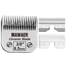 MAWAER 9.5mm Pet Clipper Replacement Blade for A5 Style Detachable Pet Clipper with Ceramic Blades + 440C Stainless Steel fit Most Andis, Oster, Wahl A5 Clippers (3/8 Inch-9.5mm)