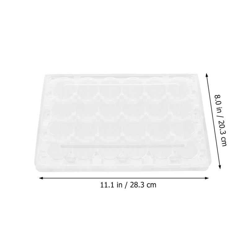 Cabilock Pack of 12 24 Egg Boxes Quail Eggs Transparent