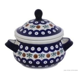 Bunzlauer Keramik Jam Pot / Soup Cup / Lard Pot / Honey Pot 0.45 Litres in Decor 41