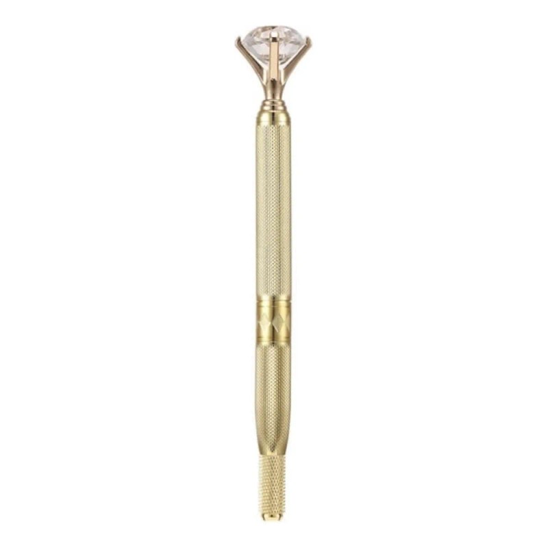 Inductor Diamante Agujas Microblading Shading Tatuajes Cejas Dorado