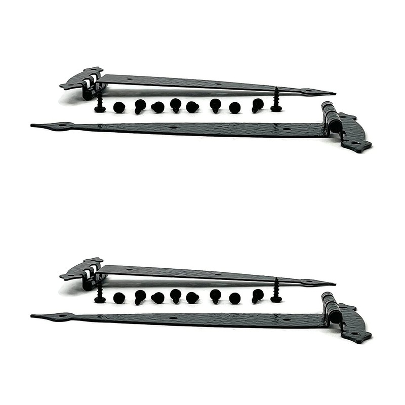 Harris Hardware 93F-HBE-4 Black Colonial Flush Surface Mount Strap Hinge