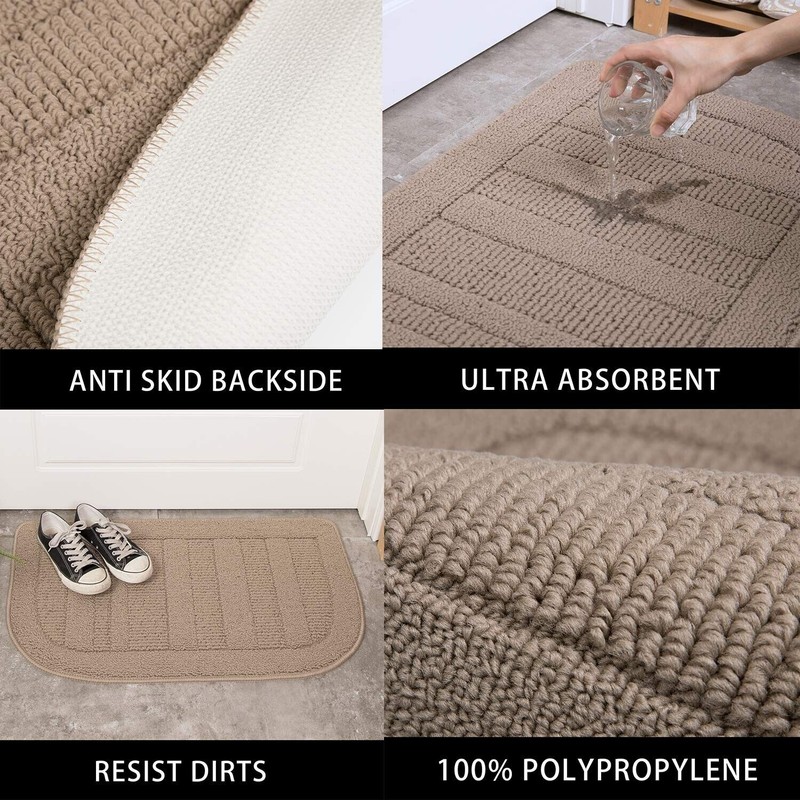 BEQHAUSE 30x18 Inch Kitchen Rug Mats, Durable Anti-Slip Absorbent Dirt-Resist...
