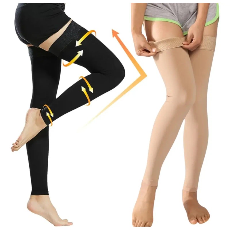 2 Pares Medias Médicas Compresión Piernas Muslos, 23-32 M