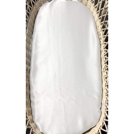 Cozysilk Silk Bassinet Sheets for Baby, 100% Mulberry Silk Fitted Sheet, Great for Baby Hair Soft Silky Sheet for Bassinet Pad Mattress for Newborn and Infant (White, 32"x16"x4")