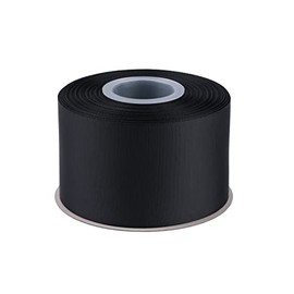2-1/2" X 25 Yards Solid Grosgrain Ribbon for Gift Wrapping Parties, Wedding Decoration, Crafts Sewing(Black)