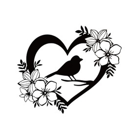 BGJJGT Metal Bird Wall Decor, Black Metal Garden Wall Art Outdoor Birds Ornaments for Fences