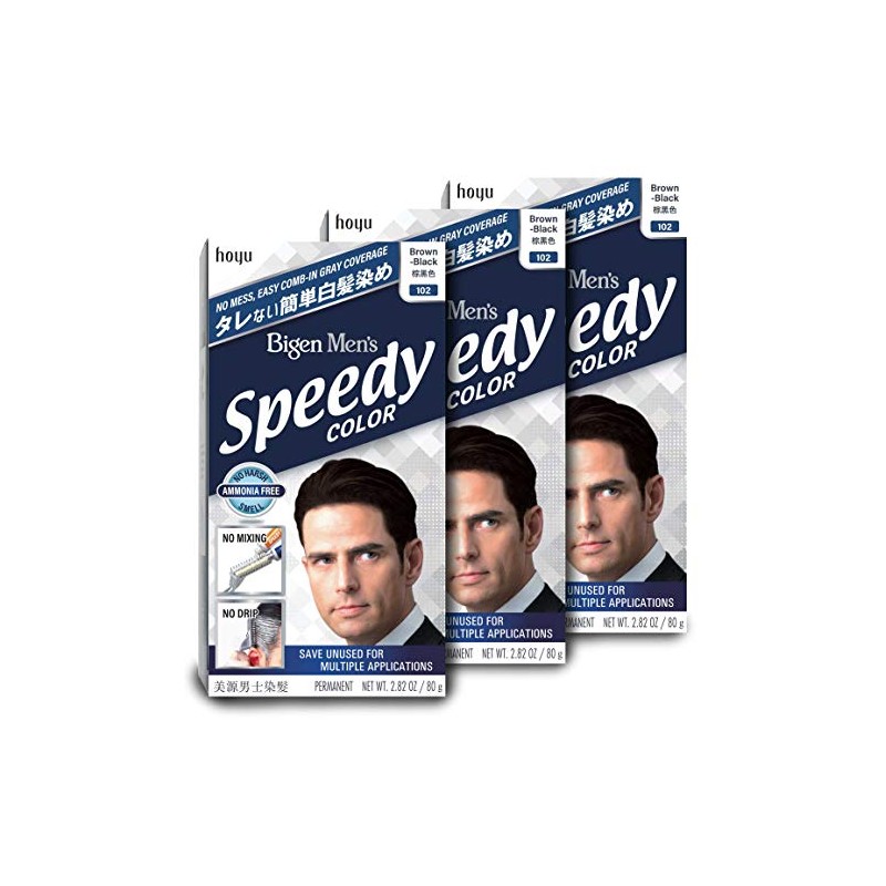 102 Brown-Black Bigen Men's Speedy - 3 Pack