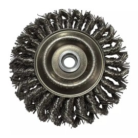 Weiler 4" Wire Knotted Wire Wheel Stainless Steel 3/8"-1/2" Arbor Hole USA Made