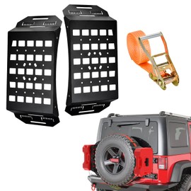 TOPOWN Quick Release Gas Can Spare Tire Mount Bracket with Ratchet Strap Fit for 30”-40” Diameter Tires, Spare Tire Strap Mount for Rotopax, Offroad Tire Accessory Mount Heavy Duty and Weatherproof