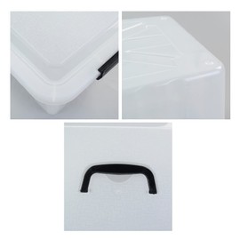 Kiddream 20 Liter Plastic Clear Storage Bins with Handles, Lidded Storage Boxes Set of 4