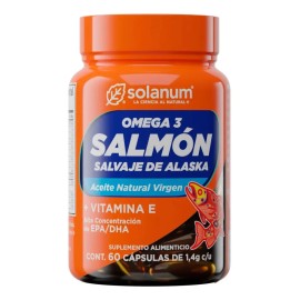 Omega 3 Salmón Alaska + Vitamina E Solanum 60 Cápsulas