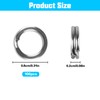 100 x Small Keyring Rings, 8mm Split Rings, Open Jump