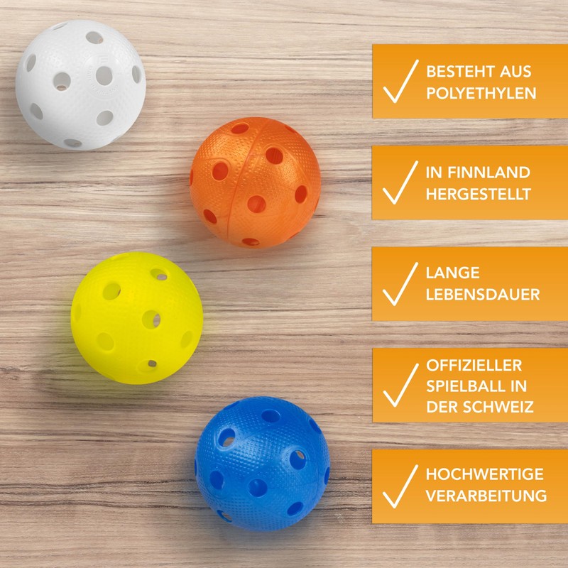 Fat Pipe Floorball Unihockey Ball Team Set of 24 Fat
