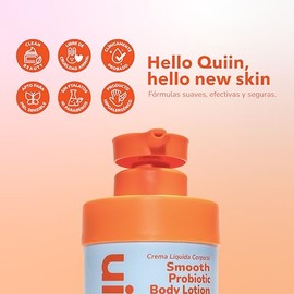 Quiin Smooth Probiotic Body Lotion – Crema Corporal Ligera con Probióticos, Avena y Aloe Vera que Deja la Piel Suave e Hidratada – 500 ml