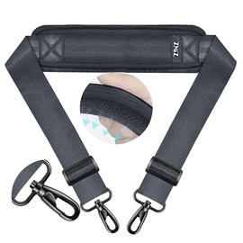 ZINZ 74" Shoulder Strap with Fixed Pad and Dual Balanced Buckles，Dark Gray