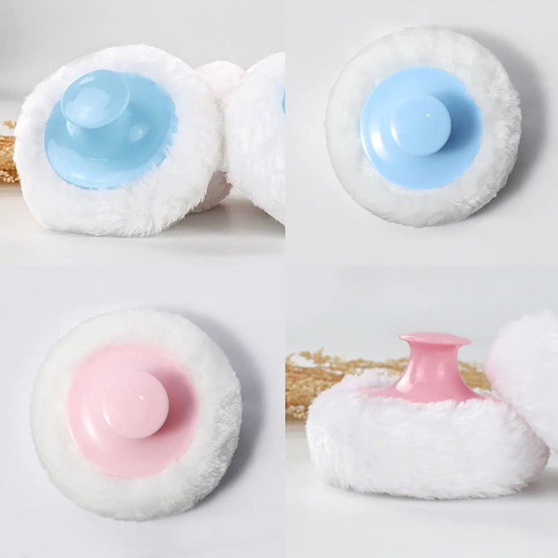 ccHuDE 2 Pcs Soft Body Powder Puff Large Round Cosmetic
