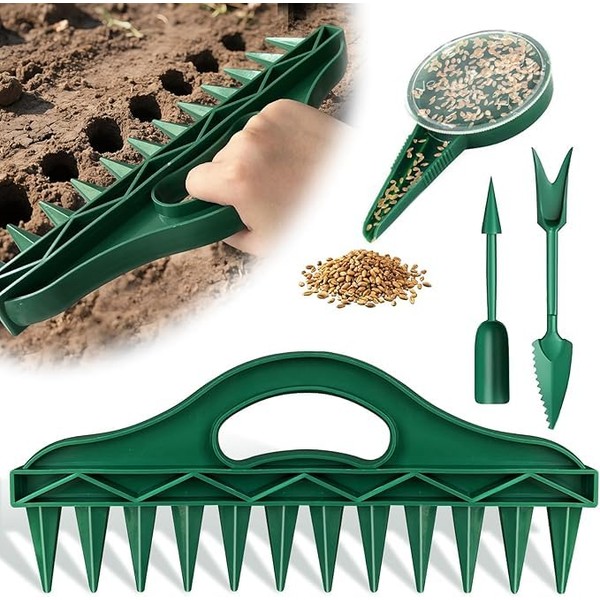 Seed Spreader,Seed Dispenser for Small Seeds，Handheld Seed Planter Tool Seed