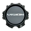 Vision Matte Black 6 Lug Wheel Center Cap C353MB-6V C353GM-6V-UP
