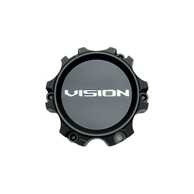 Vision Matte Black 6 Lug Wheel Center Cap C353MB-6V C353GM-6V-UP