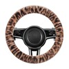 Forala Fluffy Cheetah Car Steering Wheel Cover Luxurious Faux Fur