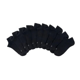 K.Bell Women's 1227349 No Show Fit 10 Pairs Socks (Shoe Size 4-10), Black (4-10)