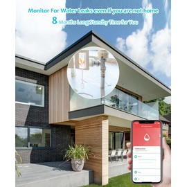 WiFi Water Ieak Detector for Home 3 Pack, Smart Water Leak Sensor with 80dB Alarm and App Alerts, No Hub Required, Water Sensor Alarm for Basement Kitchen Bathroom Pool