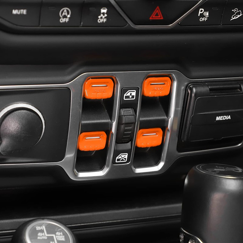 CheroCar for Jeep JL Window Switch Button Cover Trim Interior