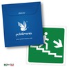 Pubblimania Emergency Exit Stairs Right 20 x 20 cm |