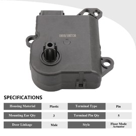 VIPCAR 604-252 Temperature Blend Door Actuator for Ford 2009-2014 F150, 2009-2017 Expedition, 2009-2017 Navigator, 2011-14 Lobo, Main Unit Dual Zone Auto or Manual A/C Control