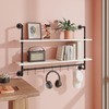 ROGMARS Industrial Pipe Shelving Pine Wood Floating Shelves for Wall,