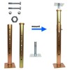 OPERMAXER 4 PCS Basement Floor Jack 19"- 36"(1'7"-3’), Adjustable Floor