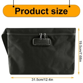Thyonta Waterproof Document Storage Bag with Lock Secure File Organizer for Travel and Harsh Environments Money Documents Jewelry and Passport Stamp Storage (Black)