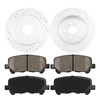 PHILTOP Rear Brake Pads and Rotors kit Fit for Acura
